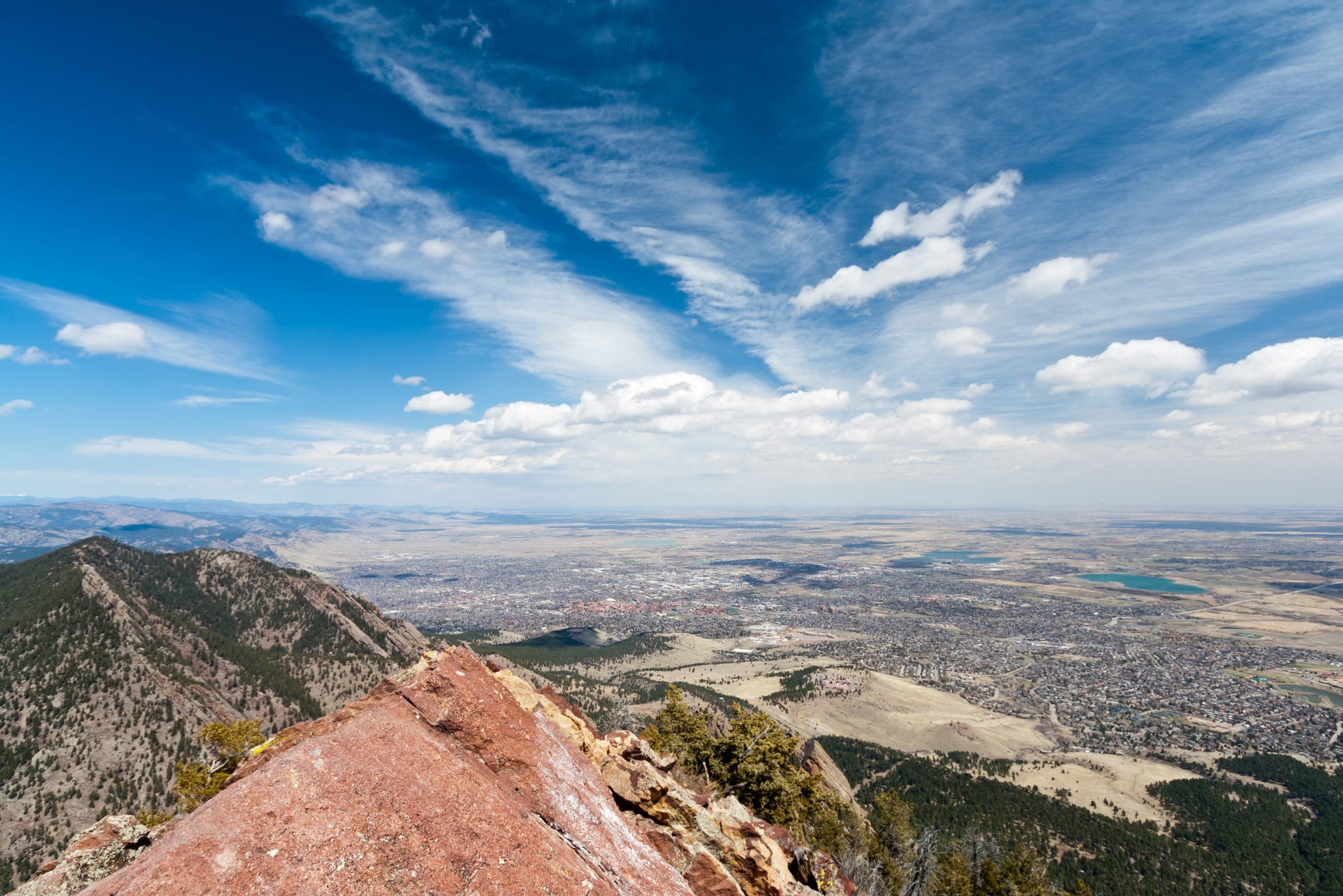 Aerial View of Boulder, Colorado Panoramic view of Boulder, Colorado from the top of a Mountain